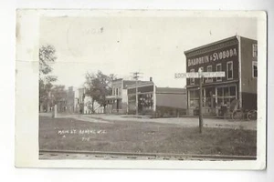 1915 Abrams, Wisconsin, Main St. RPPC - Picture 1 of 2