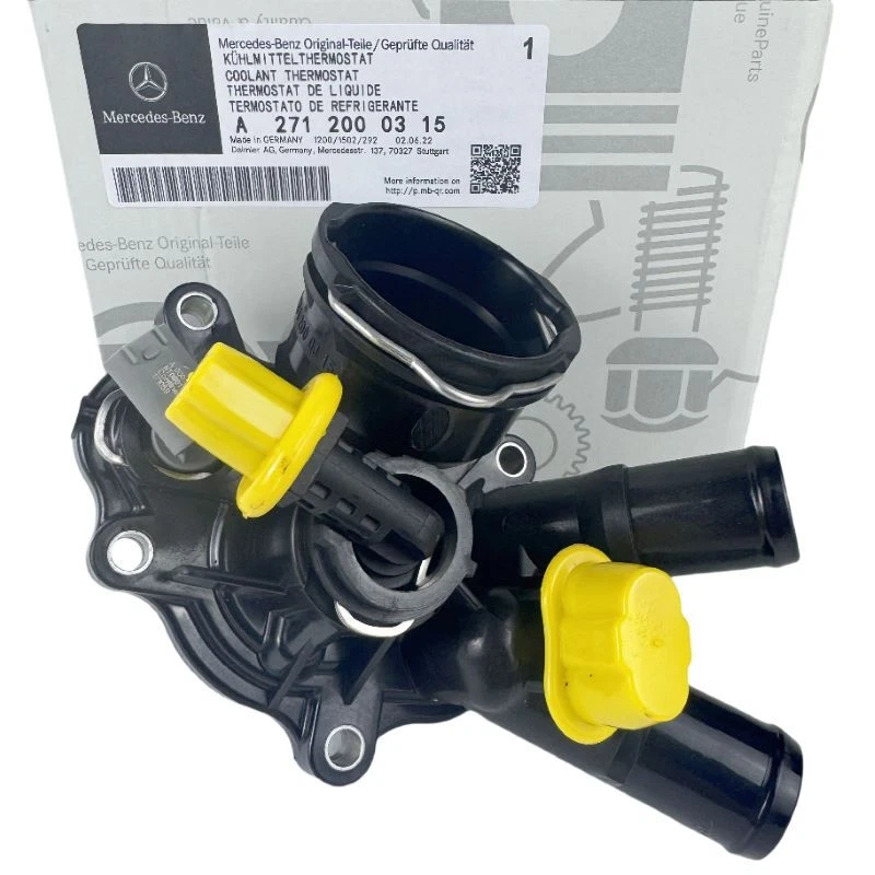 Mercedes Benz C250 SLK250 A2712000315 Thermostat with Housing &Seals 103 deg. C Foto 1 de 4