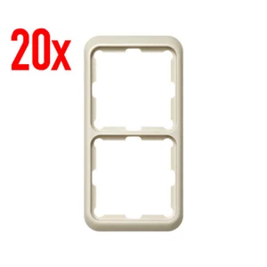 20x Simon 75620-31 2-fach Rahmen Serie 75 Creme Weiß Ivory zweifach Abdeckung - Picture 1 of 2