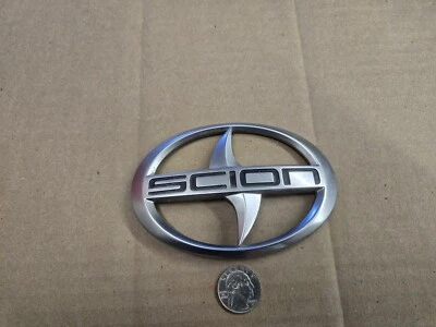 Scion OEM 2011-2015 xB Silver Rear Emblem Badge Logo Nameplate Name 75441-12A20 - Image 1 of 3