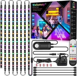 RGB Under Cabinet Strip Lights Kit, 8PCS*50cm Motion Sensor LED Strip Lights 12V - Picture 1 of 5