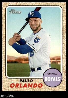 2017 Topps Heritage #276 Paulo Orlando Royals 8 - NM/MT - Image 1 of 2