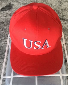 Gorra de béisbol roja de EE. UU. SnapBack, nunca usada, talla única, Pioneer Industries - Imagen 1 de 4