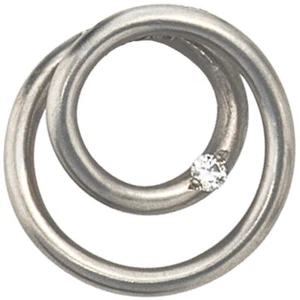 Pendant, Round Helix, With Diamond, 950 Platinum, for Ladies - Picture 1 of 3