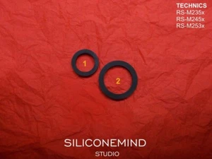 Set of 2pcs idler tires for Technics RS-M235X, RS-M245X, RS-M253X tape decks. - Picture 1 of 5