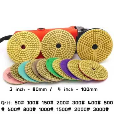For Marble Concrete Marble Tile Diamond Polishing Pads Wet Dry 3 Inch 4 Inch - Image 1 of 2