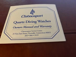 RELOJES DE BUCEO CHRONOSPORT CUARZO MANUAL Y GARANTÍA - Imagen 1 de 3