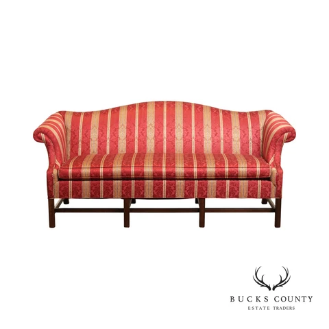 Chippendale Style Vintage Quality Camelback Sofa Cover