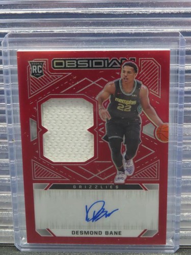 2020-21 Obsidian Desmond Bane Rookie Jersey Red Flood Autograph Auto #226