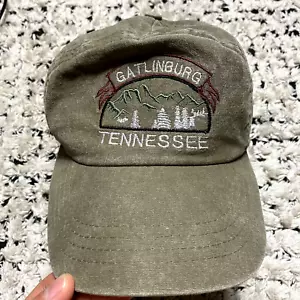 Vintage Gatlinburg Tennessee Mütze Kappe beige Panel Strapback Wandern Klettern SCI 90er - Bild 1 von 8