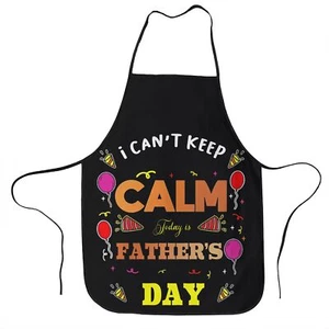 Funny Grill Aprons for Men - I Can't Keep Calm Today Is Father's Day - Mens C... - Picture 1 of 9