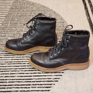 CHIPPEWA Women's Western Boots Vibram Soles Mid Top Black Leather 1901W24 - Picture 1 of 9