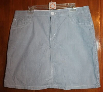 CROFT & BARROW Damas Talla 16 SKORT (a rayas azules/blancas; hasta la rodilla) perfecto Foto 1 de 3