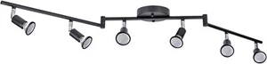 6-Light Adjustable Dimmable Track Lighting Kit, GU10 Bulbs not Included - Picture 1 of 18