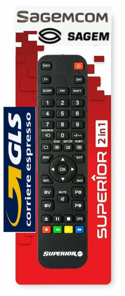 TELECOMANDO UNIVERSALE SAGEMCOM(SAGEM); CLICCA IL TUO MODELLO ARRIVA GIA' PRONTO - Immagine 1 di 1
