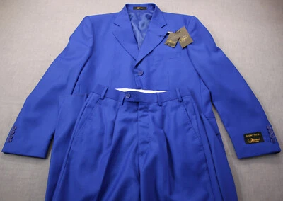 Ferrecci Men's Royal Blue Super 150's 2-Piece Suit NWT  Jacket 40 Pants 28 x 35U - Image 1 of 4