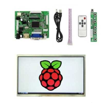 New 10.1' IPS LCD Display Screen HDMI+VGA+2AV Driver Board for Raspberry Pi - Bild 1 von 4