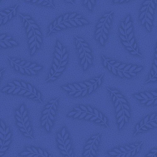 Cuarto francés de Maywood Studio - hojas de punto azul medio #10604-B Foto 1 de 1