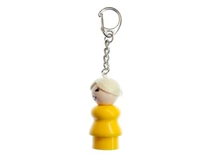 Fisher Price Little People Figure Vintage Retro Keychain 80s Grandma Woman - Picture 1 of 3