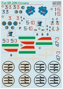 Escala de impresión 72-506 BR-20M Cicogna 1/72 accesorios para avión - Imagen 1 de 2