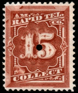 ✔️ USA 1881 - RAPID TEL COLLECT 15 CENT REDBROWN - MNG - Picture 1 of 1