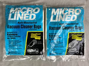 x2 Micro Lined 3 Pack Bags for Kenmore Upright Vacuum All Models Using 50688 - Picture 1 of 2