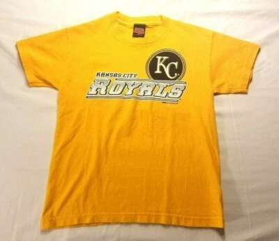 Stitches Kansas City Royals Baseball MLB Yellow T-Shirt Kids Youth Medium Nice - Image 1 of 4