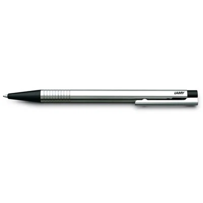 LAMY 1203800 logo Kugelschreiber schwarz-matt Edelstahl rundmattiert - Bild 1 von 2