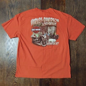 Harley-Davidson T Shirt Louisville Kentucky Double Sided Graphic Print Men's XL - Picture 1 of 10