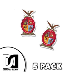 Sinaloa Coat of Arms Sticker Decal Vinyl Die Cut Mexico flag sticker 3 inch 5 PK - Bild 1 von 3