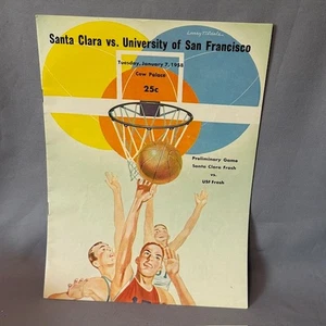 Vintage Basketball Program Print Ad Bracket 1958 Santa Clara San Francisco Frosh - Picture 1 of 5