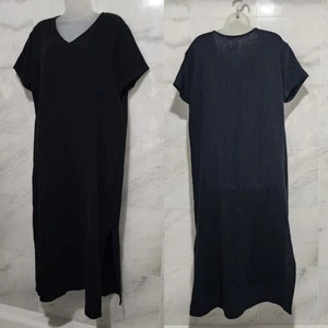 Jenni Kayne Cypess Caftan Black Shift Dress Womens Size Medium - Picture 1 of 9