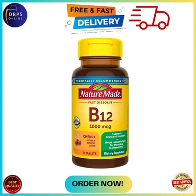 Vitamina B12 Nature Made 1000 mcg, B12 sublingual fácil de tomar para metabolismo energético Foto 1 de 4