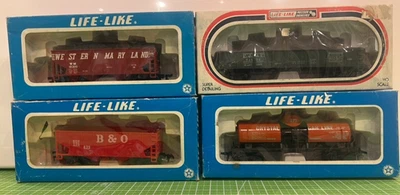 Life-Like  LOT Of 4 HO Vintage Cars B&O & WM Hoppers EJ&E Gondola CCL Tank Boxed - Image 1 of 4