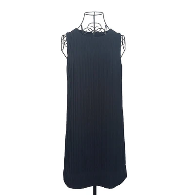 Vestido recto Club Monaco Collection talla 00 UK6 azul marino clásico plisado elegante formal Foto 1 de 4