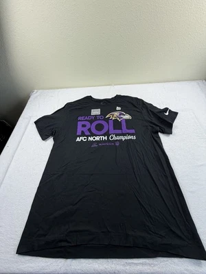 Men Nike Black Baltimore Ravens 2024 AFC North Trophy Collection Shirt Sz Large - Image 1 of 4