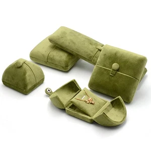 Samt Schmuckkästchen Luxus Vintage Halskette Armband Etui Ornamente Ring Box Geschenk - Bild 1 von 14