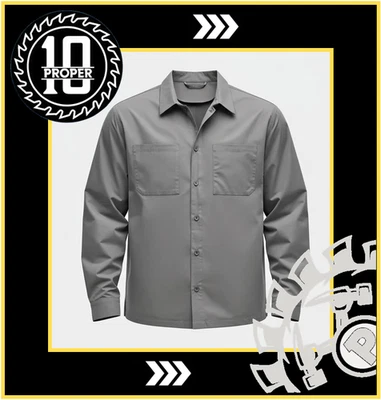 Мужская рубашка Fashion Nova Ansel Tech цвет древесного угля размер XL стиль рабочей одежды - Изображение 1 из 4