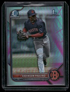 2022 Bowman Chrome #BCP-175 Eddinson Paulino Prospects Aqua/Pink Vapor Refractor - Bild 1 von 2