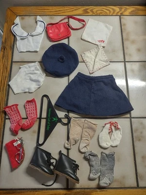 American Girl Molly Meet Skirt + Hat/ Dickie/Red Purse/Glasses(No Glass)+ - Image 1 of 4
