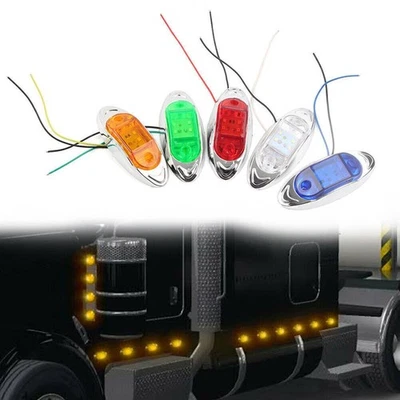 LED Width Indicator Light Side Marker Lamp Brake Warning Bulbs Fit Truck Trailer - Image 1 of 4