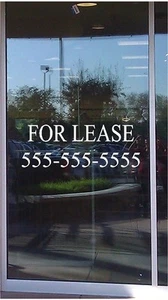 FOR LEASE Business Sign Vinyl Sticker Sign Window  10x23 - Picture 1 of 2