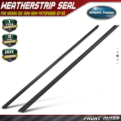 Sello de resistencia para ventana exterior delantera 2 piezas para Nissan D21 1986-1994 Pathfinder Foto 1 de 4
