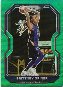 2021 PANINI WNBA PRIZM BRITTNEY GRINER GREEN PRIZM REFRACTOR CARD