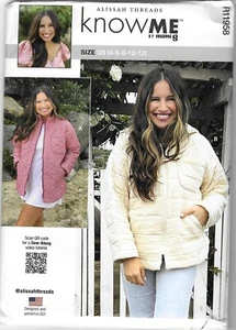Chaqueta de señoritas Know Me patrón de costura R11958 con capucha opcional talla 4-12 sin cortar 2023 - Imagen 1 de 2