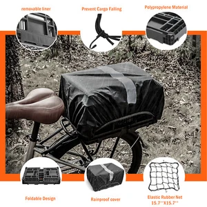 Axiniu E-Bike Foldable Rear Basket, Rear Bicycle Cargo Rack,Ebike Storage Basket - Picture 1 of 16