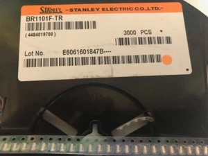 RED LED BR1101F, RED LED, 3 X 2mm, SMD, 12.4mcd by STANLEY, X 25pcs on strip - Picture 1 of 1