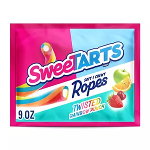 Cuerdas SweeTARTS, dulces, ponche arco iris retorcido, suaves y masticables, 9 oz - Imagen 1 de 9