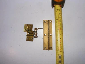 bisagras de puerta de reloj vintage un par y un cierre de un solo giro - Imagen 1 de 2