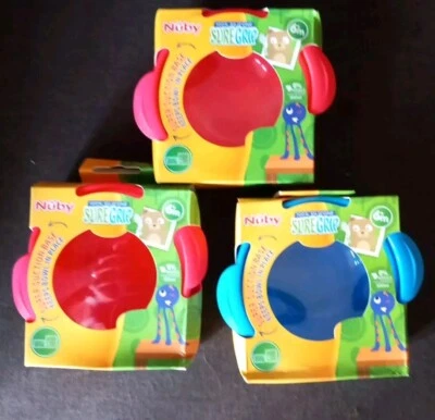 Nuby Super Grip Bowls 2 rot I blau - Bild 1 von 4